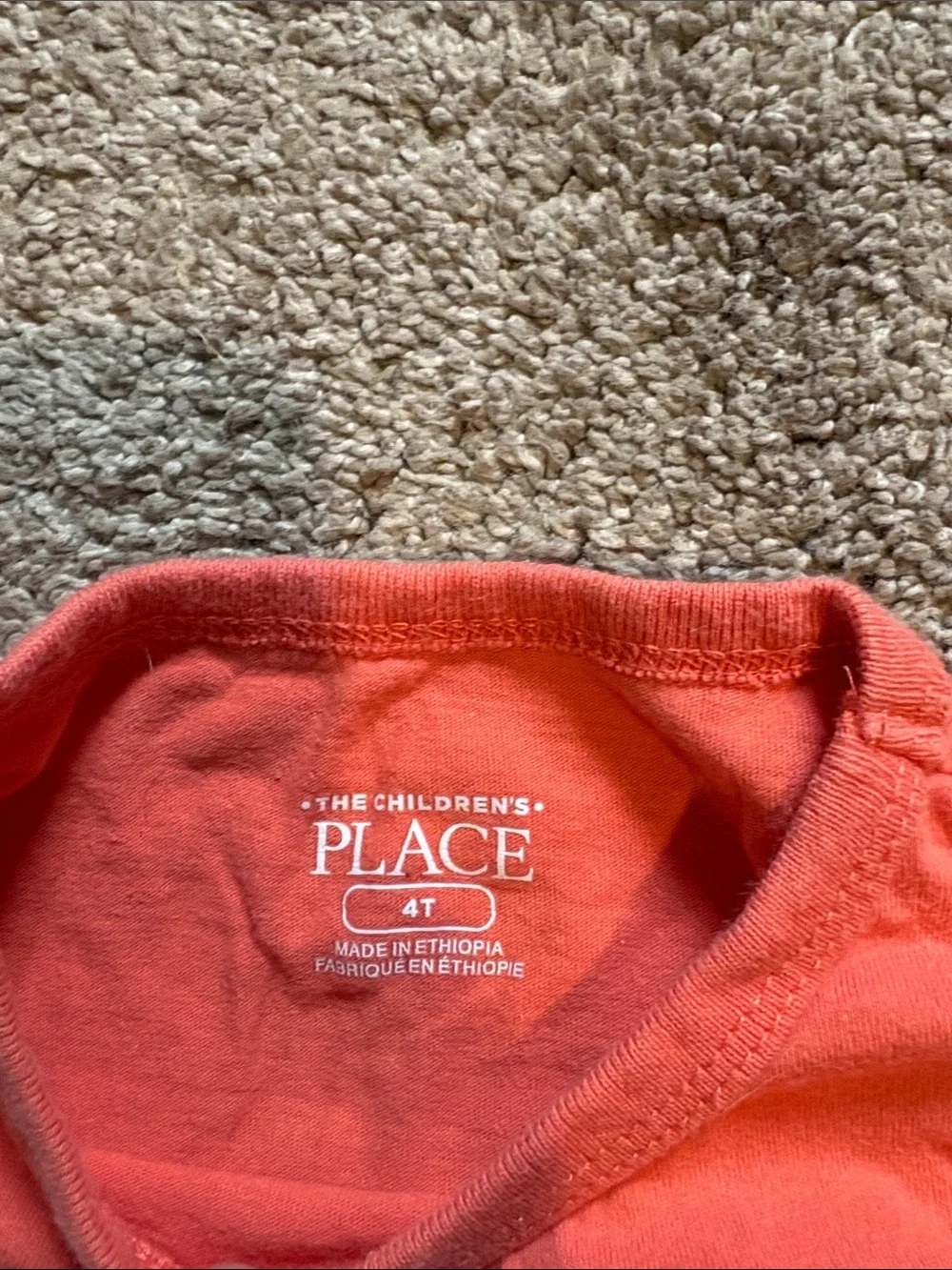 The Children's Place Coral Graphic Tee with White, Blue, and Navy Print